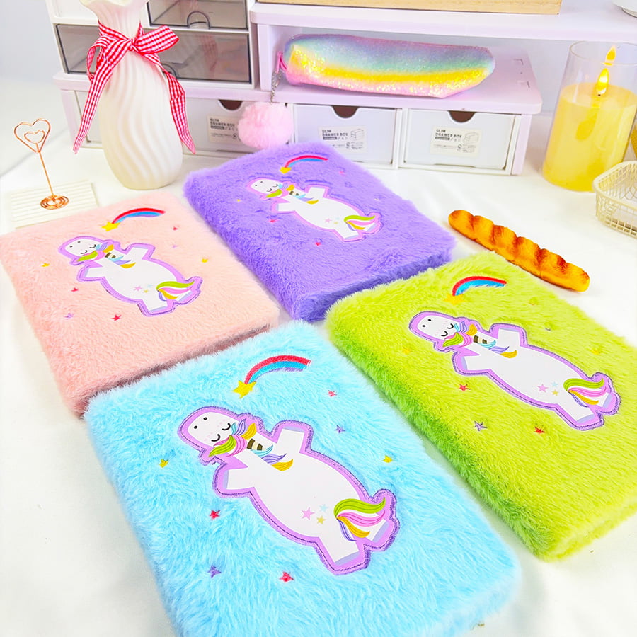 A5 cute unicorn gündəliyi peluş dəftəri