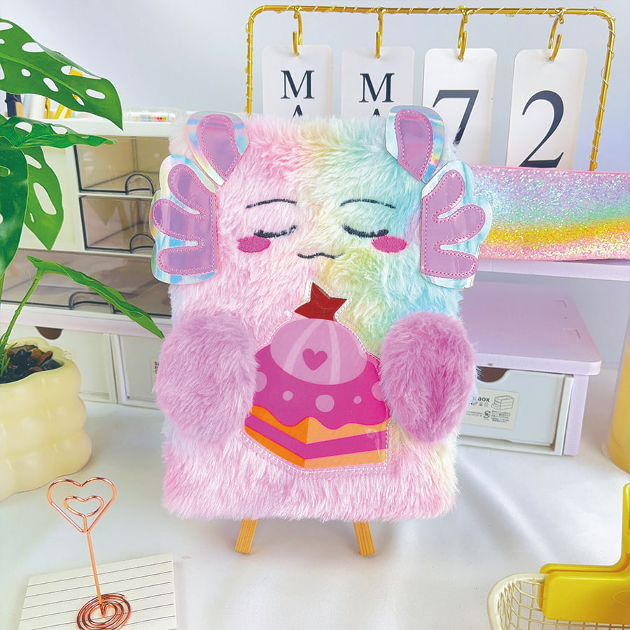 A5 cute canavar gündəlik peluş dəftəri